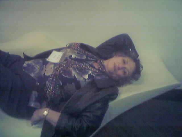 Aviva resting at the Queensland University of Technology, Brisbane, at the World Dance Alliance Conference, 2008