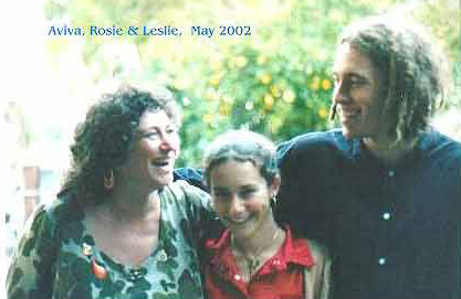 Aviva with children Rosie and Leslie, 2002