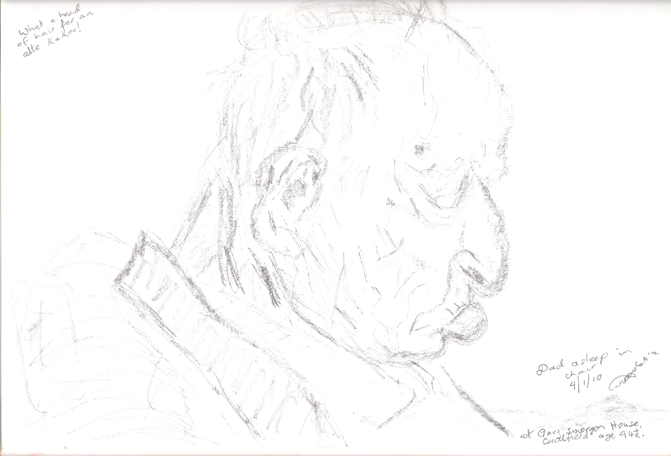 Sketch of Aviva's father, 2010